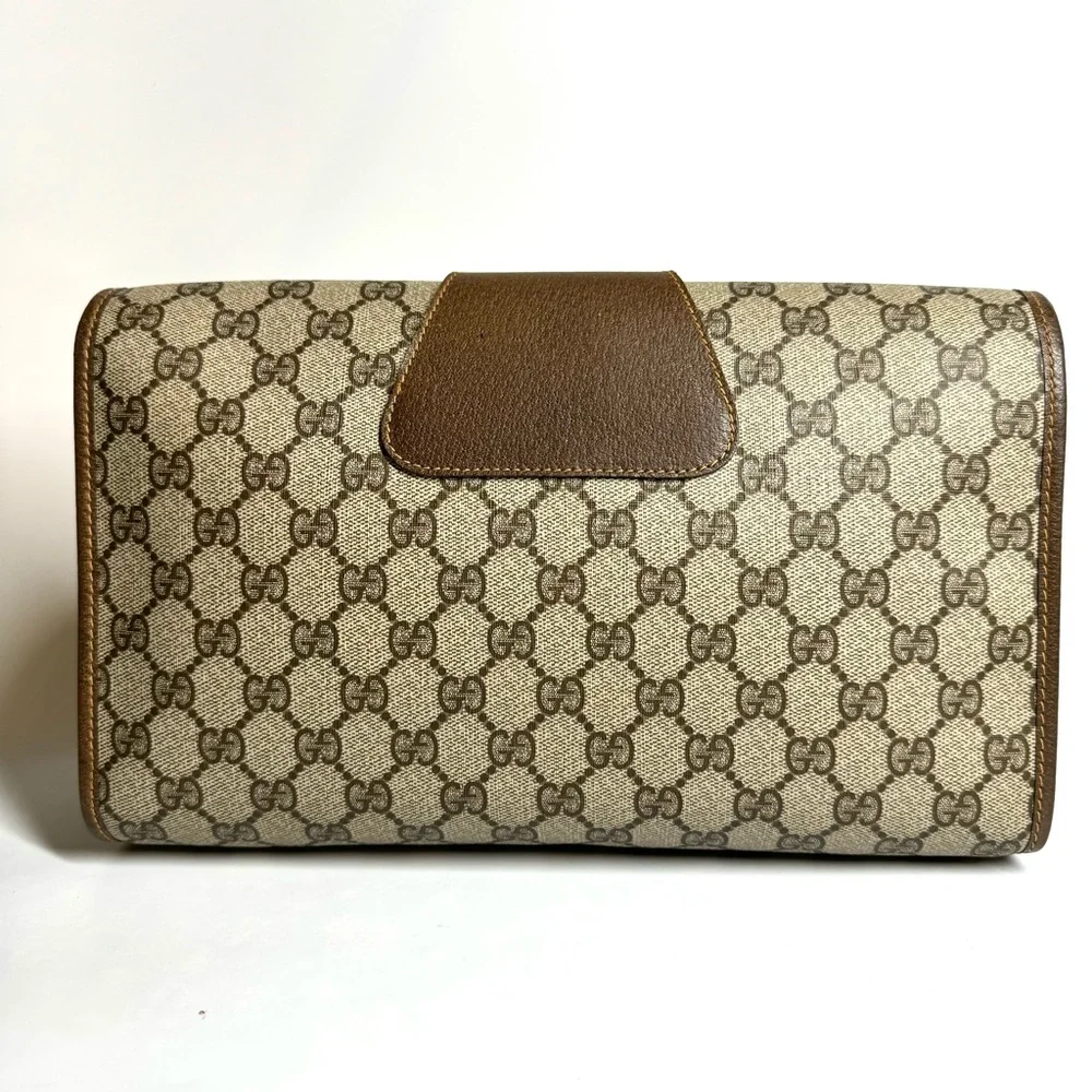 🔴SOLD🔴Gucci Large Ophidia Sherry Line Supreme GG Monogram Clutch - Picture 11 of 15